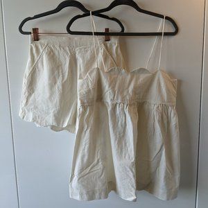 free people sweet scallop set nwt